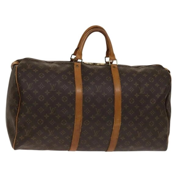 LOUIS VUITTON Monogram Keepall 55 Boston Bag M41424 LV Auth 140260 - Picture 2 of 16